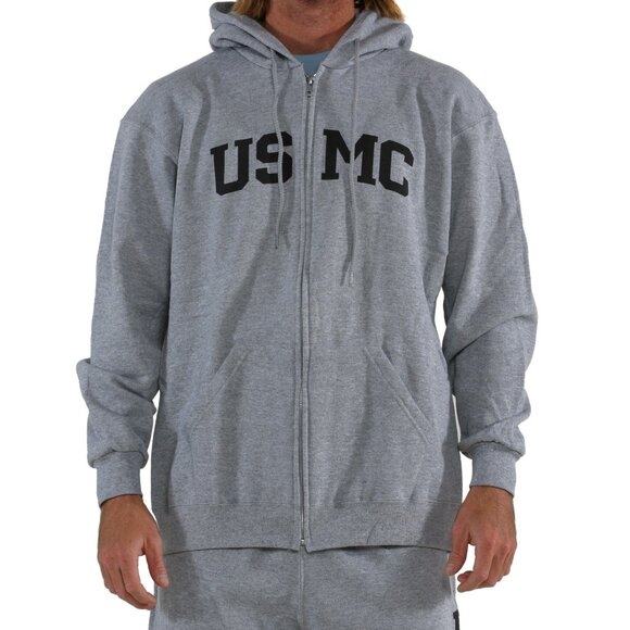 Fruit of the Loom Other - Mens Hoodie USMC Gray By Fruit of the Loom Xl